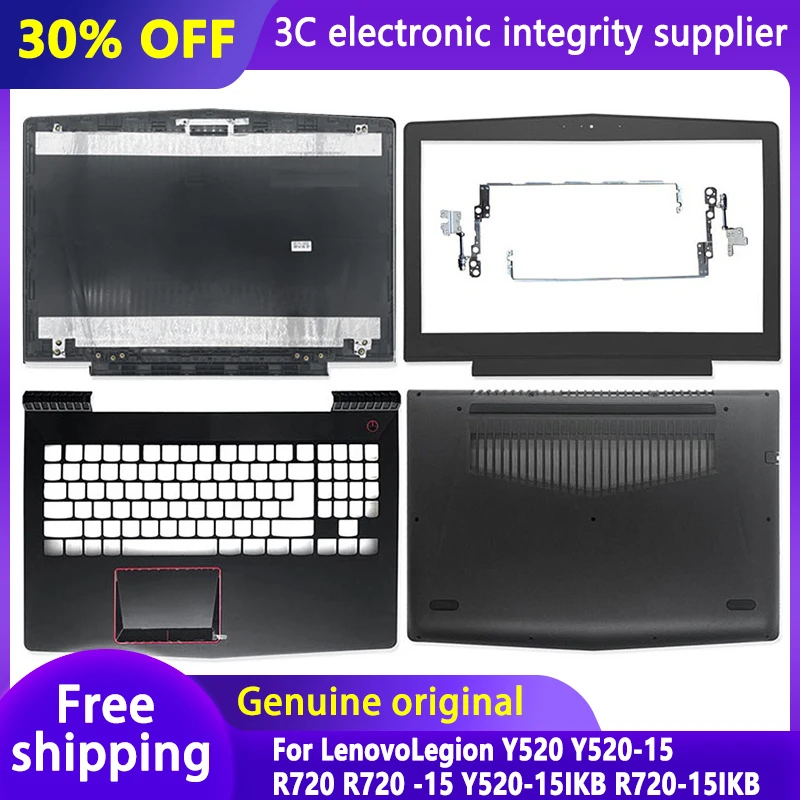 

New Laptop LCD Back Cover Front Bezel Palmrest Bottom Case for Lenovo Legion Y520 Y520-15 R720 R720-15 Y520-15IKB R720-15IKB