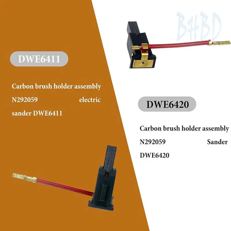 

BHBD-4PCS N292059 Carbon Brush Box Assembly Fits For Sander Brush Box N421468 CMEW231DWE6411 DWE6411K WE6420 DWE6421 DWE6423