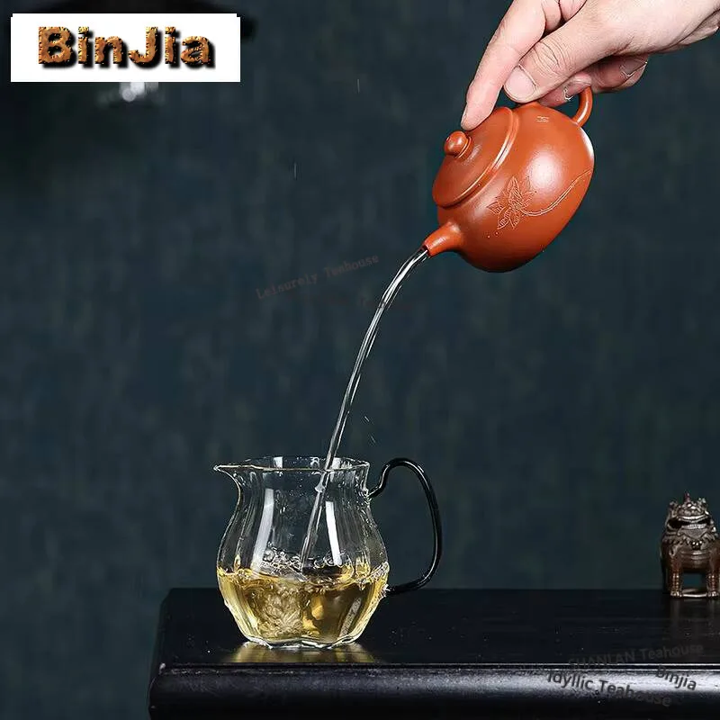 180ml Retro Yixing Purple Clay Teapots Handmade Lotus Fun Pot Raw Ore Zhu Mud Kettle With Filter Zisha Teaset Tableware Supplies - view 3
