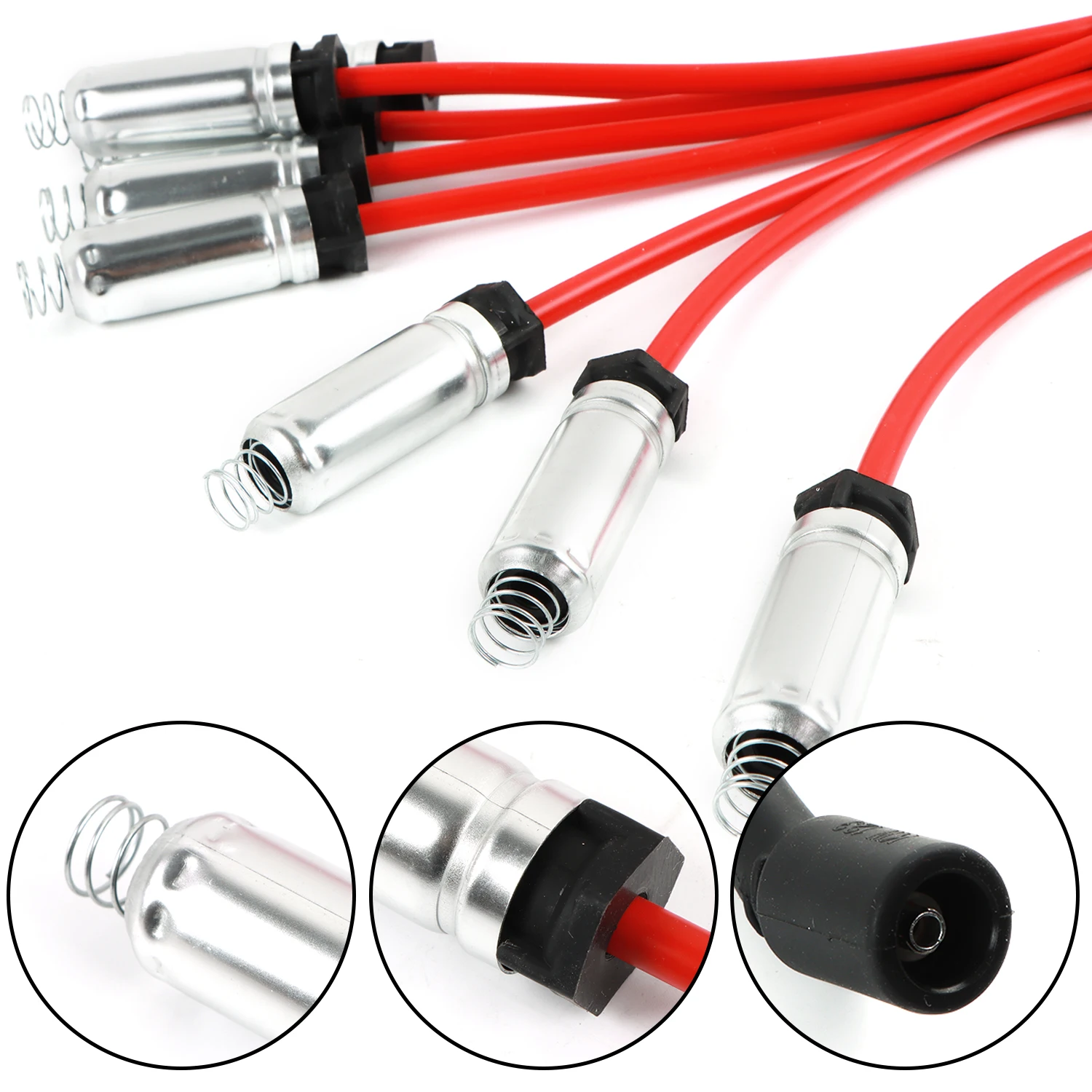 8pcs Ignition Coils +8pcs Iridium Spark Plugs+8pcs Spark Plug Wires 2556893 12558693 For Chevy GMC 4.8L 5.3L 6.0L 8.1L UF271