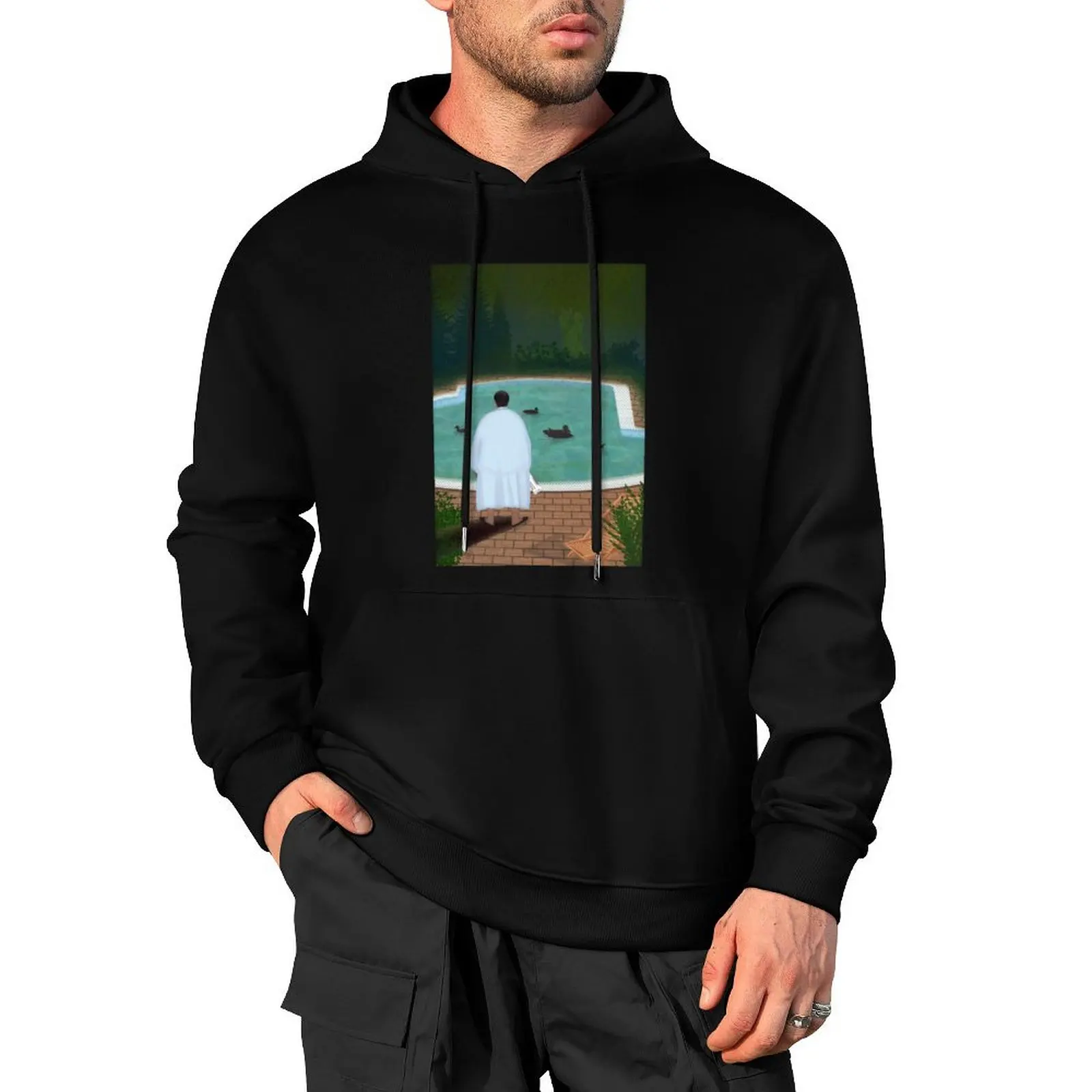 Him, with those ducks... Pullover Hoodie mens clothing clothes for men autumn new products tracksuit men