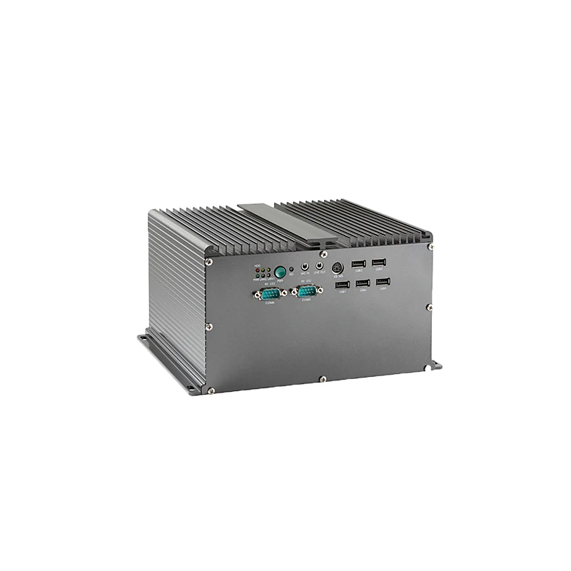 1007U/1037U IPC Fanless  Industrial Computer  2LAN 6COM 6USB With 3*PCI expansion slot  Support Win XP OS