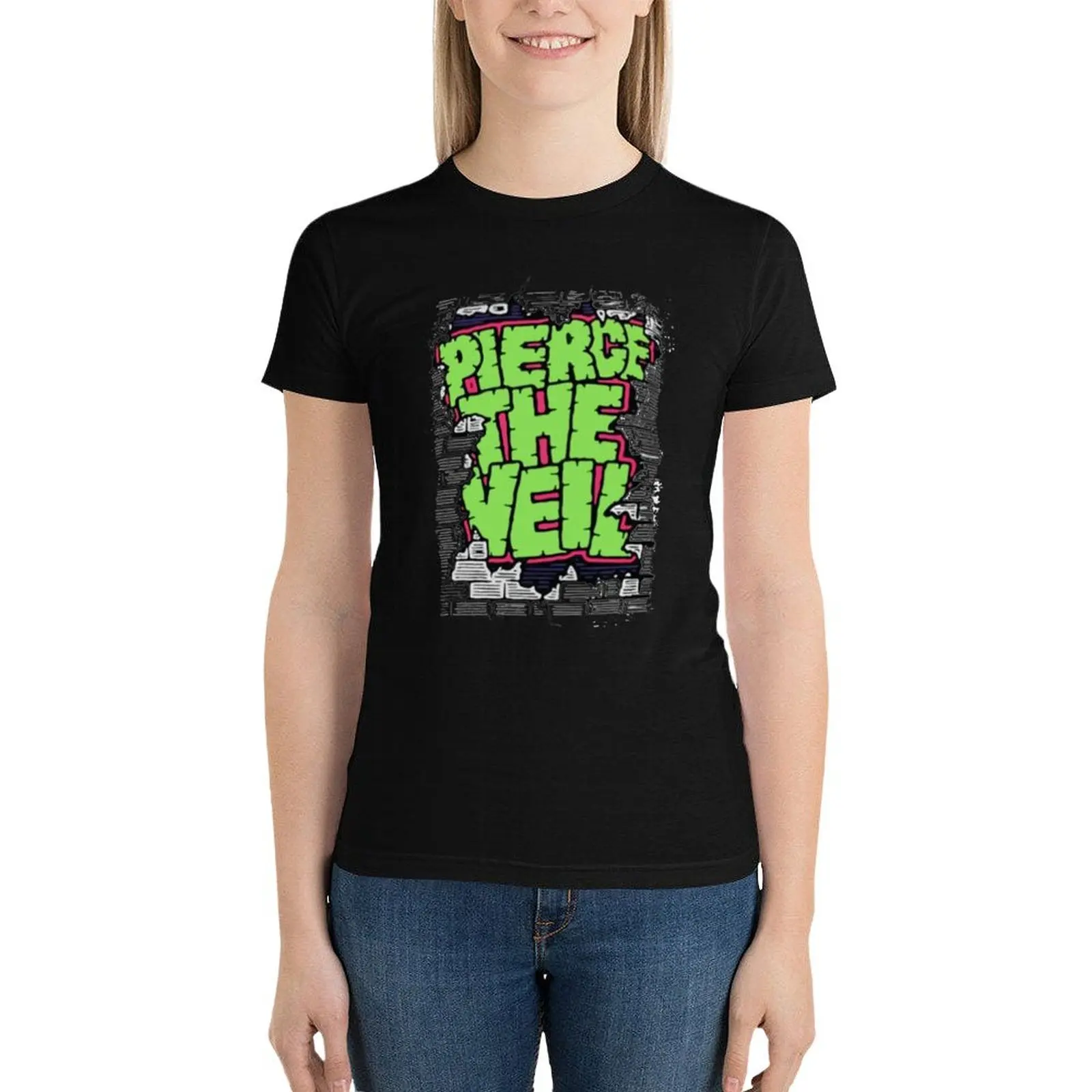 pierce the veil T-Shirt hippie clothes Female clothing aesthetic clothes shirts graphic tees t shirt dress Women