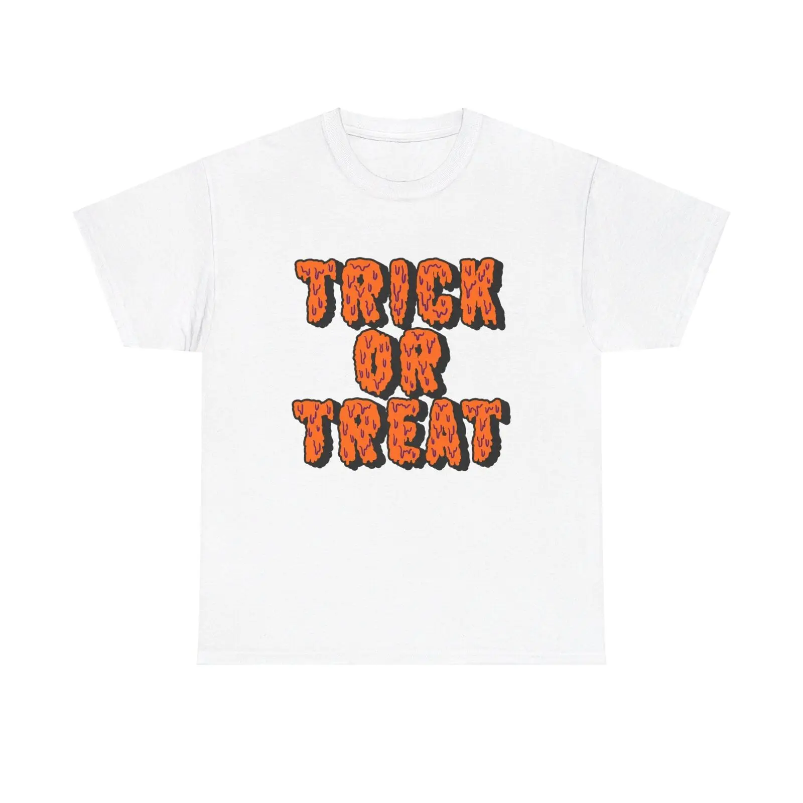 Trick or Treat T-Shirt - vibrant halloween october 31 orange vibe vintage retro