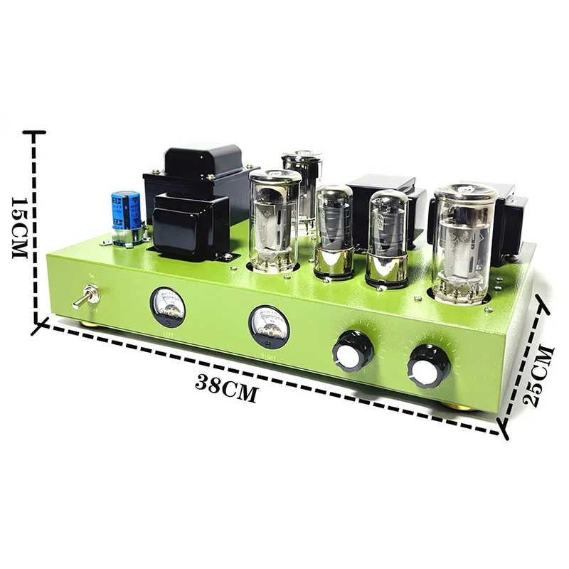 Fu50 Vacuum Tube Amplifier Kit Diy 8w*2 Optical Fiber Coaxial Aux Bluetooth 5.1 Vu Meter High Power Class A Audio Amplifier