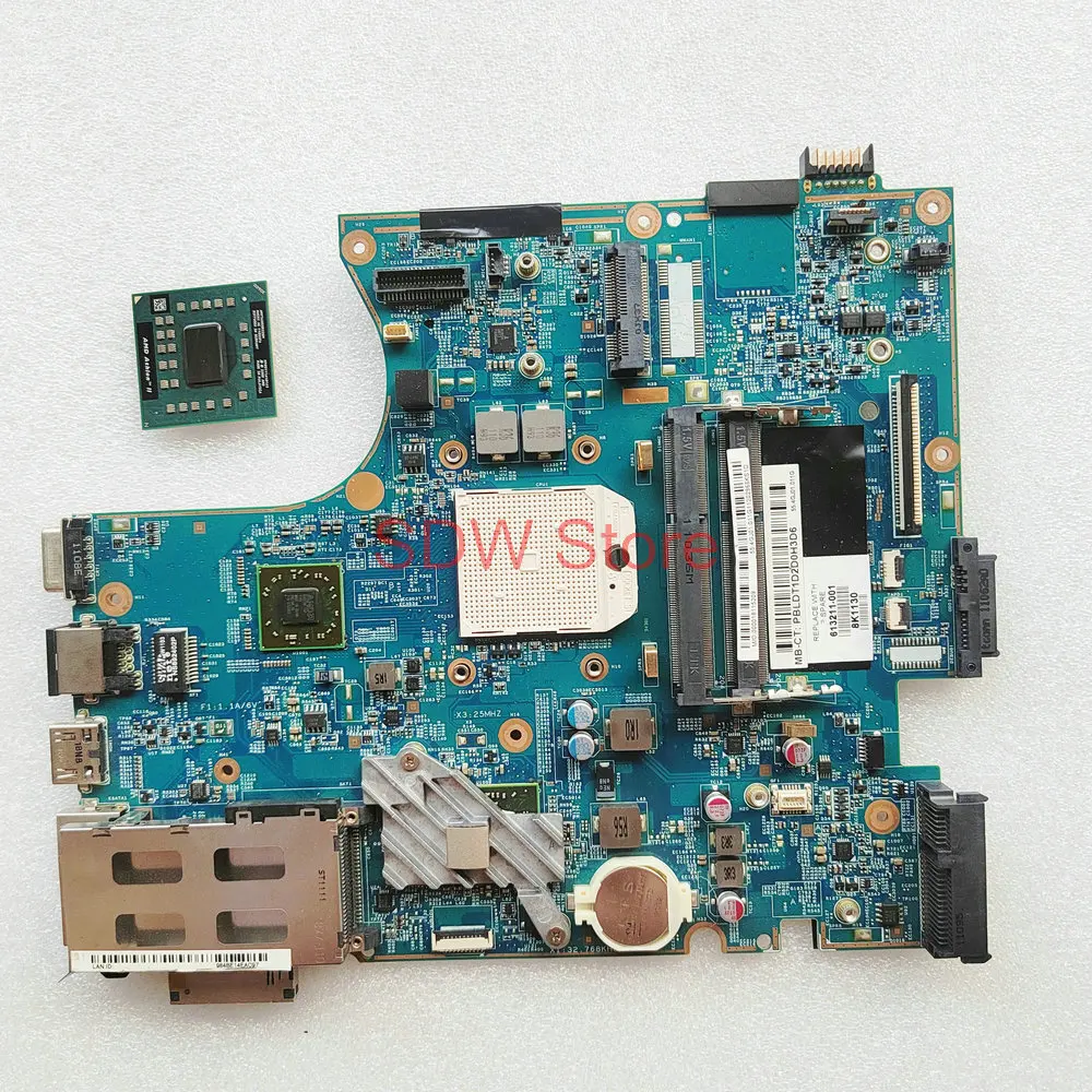 613213-001 613211-001 Laptop Motherboard For HP 4525S  48.4GJ02.011 Mainboard +CPU+Heatsink Fit For 613212-001 622587-001