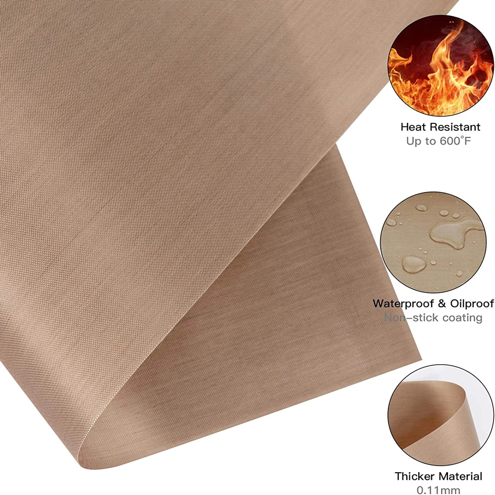 PTFE-Blatt zum Bügeln, Hitzepresse, antihaftbeschichtet, hitzebeständig, Bastelmatte, Wärmeübertragungspapierblatt zum Backen, Grillen – Detail 4
