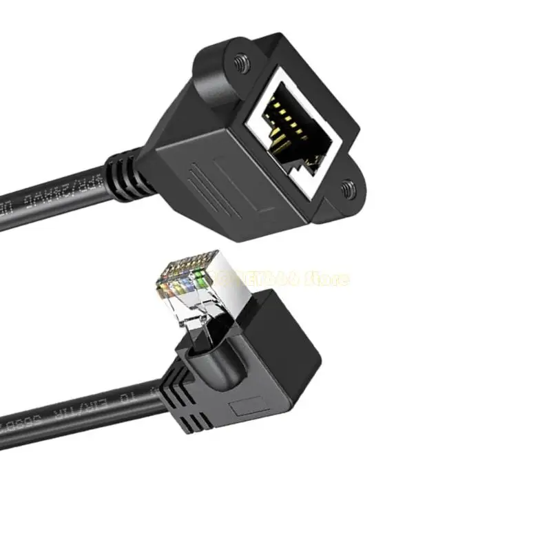 F62C CAT6 RJ45 สายเคเบิลส่วนขยายสายอะแดปเตอร์ FTP ป้องกันหูคงที่ 24AWG เสถียร 24AWG