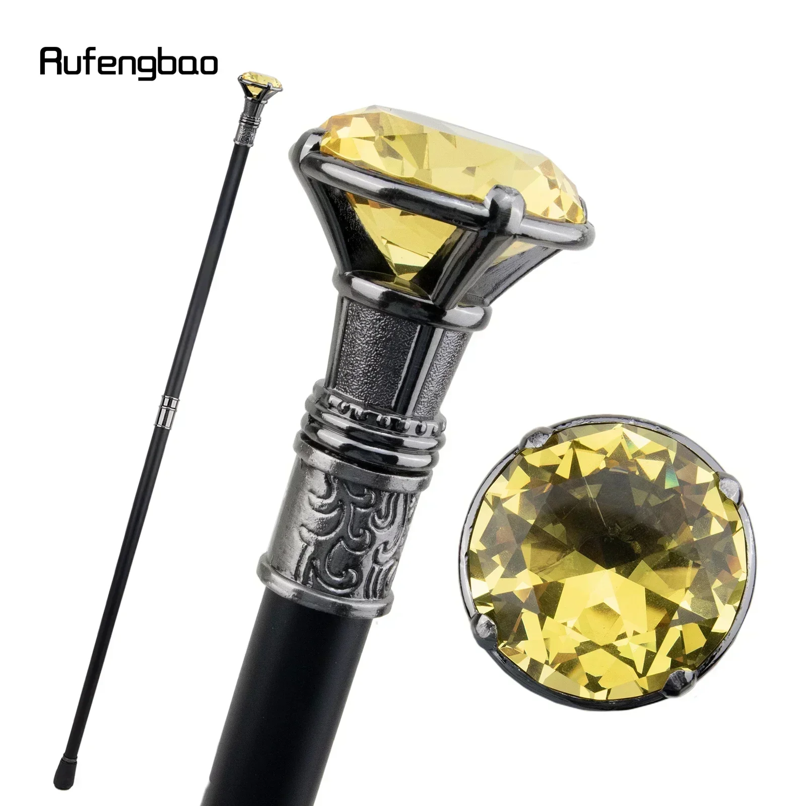 yellow-diamond-type-silver-walking-cane-fashion-decorative-cane-for-halloween-for-cosplay-and-parties-for-cosplay-party