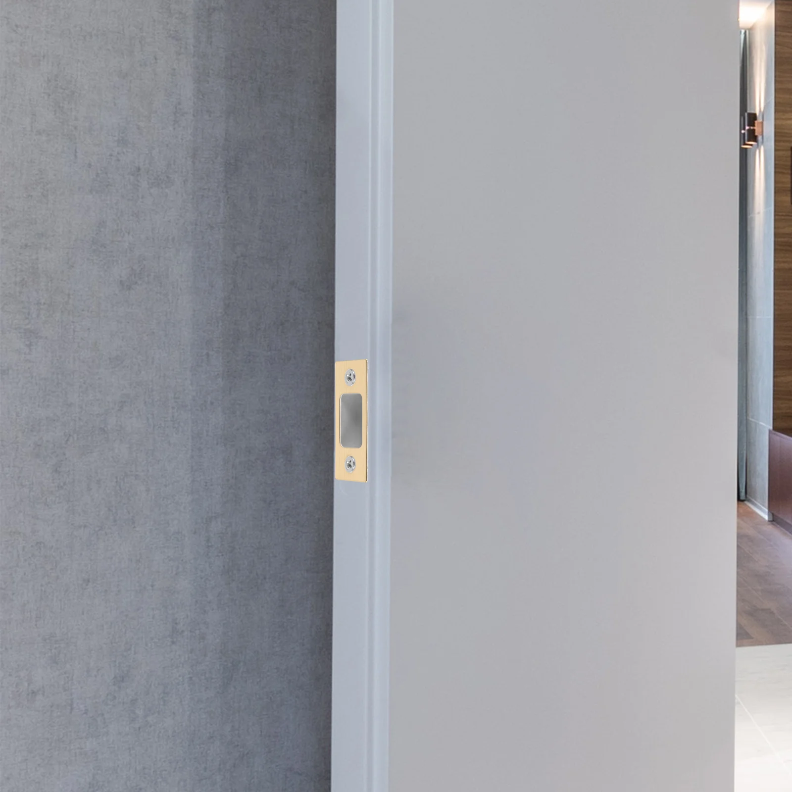 

4pcs Door Strike Plates Stainless Steel Repair Kit For Exterior Interior Doors Door Reinforcement Plate Hole Filler Cover