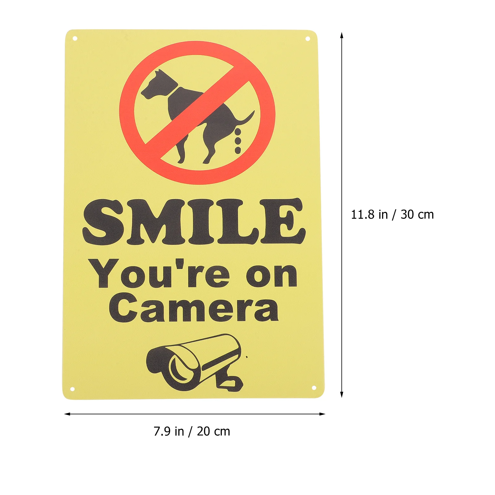 2 Pcs Metal Warning Sign With Camera Symbol Retro Tin Wall Plaque Decorative Outdoor Marker For Yard Garden Decoration