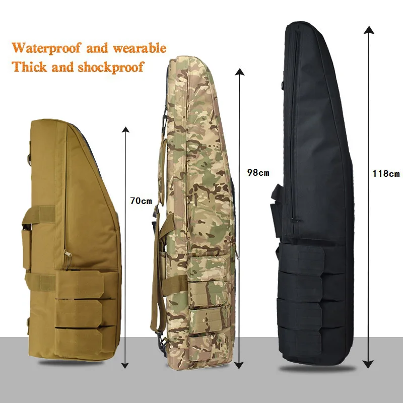 

70cm 95cm 118cm Tactical Gun Storage Bag Outdoor Shooting Hunting Shotgun Heavy Duty Carry Case Rifle Shoulder Bag with Pad