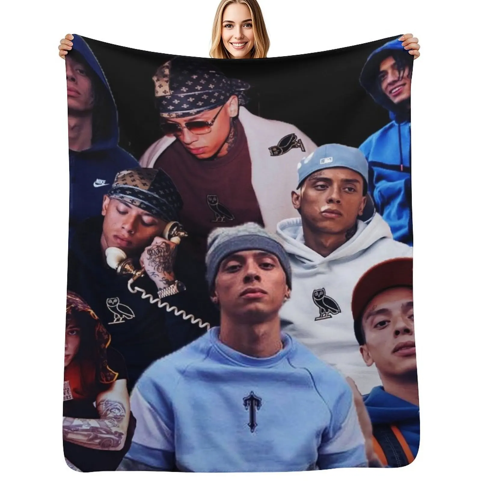 

Central cee uk rapper collage poster design 2021 Throw Blanket Moving For Baby Luxury Picnic Blankets