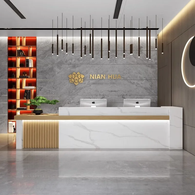Store Counter Reception Desk Beauty Salon Cash Standing Information Reception Desk Check Out Simple Recepcja Luxury Furniture