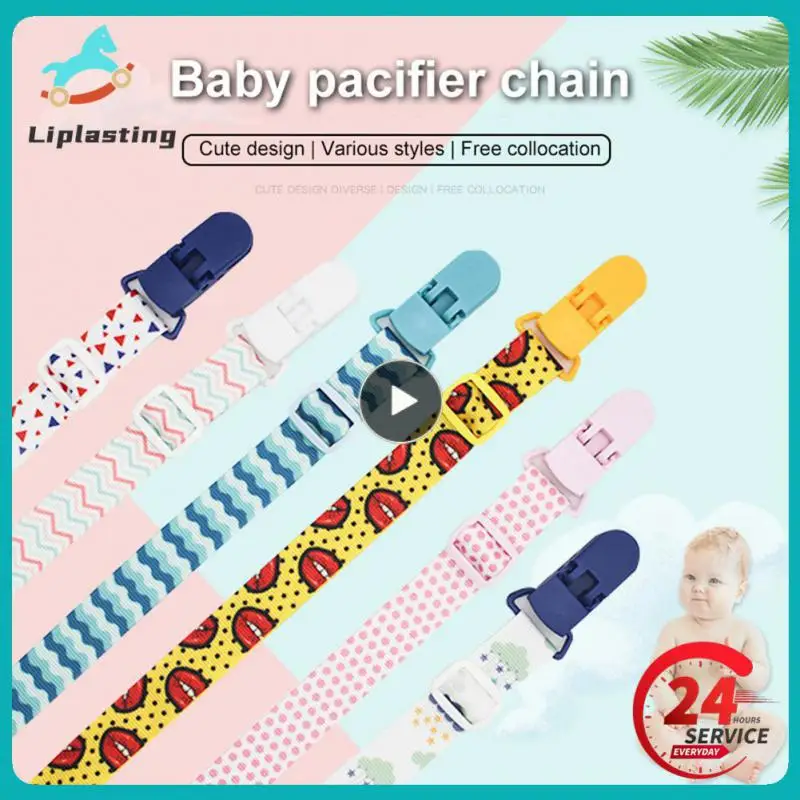 Models Baby Pacifier Clip Pacifier Anti-lost Chain Dummy Clip Nipple Holder Baby Cartoon Print Child Pacifier Clips Lanyard