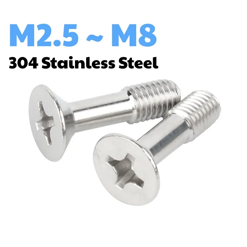 304 Stainless Steel M2.5 ~ M8 Cross Anti Loosening Screw Flat Head Half Tooth Bolt Phillips Countersunk Screws