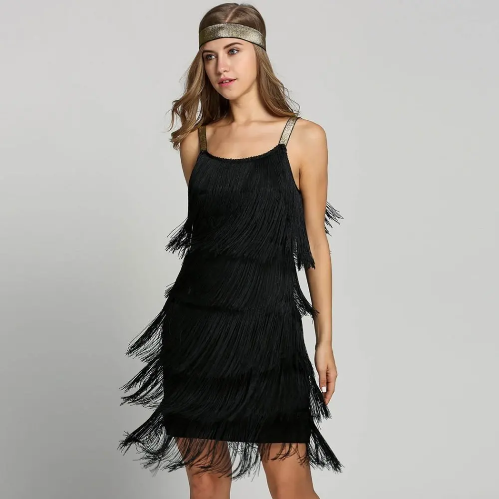 

Women's dress Summer Cool Vintage Fashion Layering Fringed Sleeveless Backless Gathering Shopping A-line Latin Dance Dress