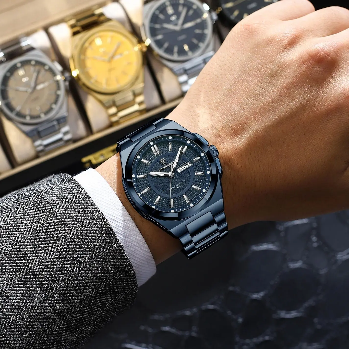 Men's Stylish Waterproof Luminous Casual Watch