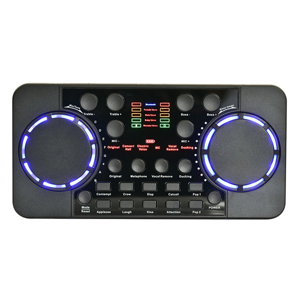 V300 Pro Sound Card Bluetooth-compatible Audio Mixers Effects Recording Accessory DJ Digital Effect Noise Reduction Console