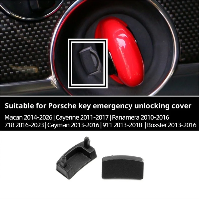 

Car Key Emergency Unlock Starter Hole Cover For Porsche 911Cayenne 2011-2017 Cayman 13-16 718 2016-2023 Panamera Macan 2014-2025