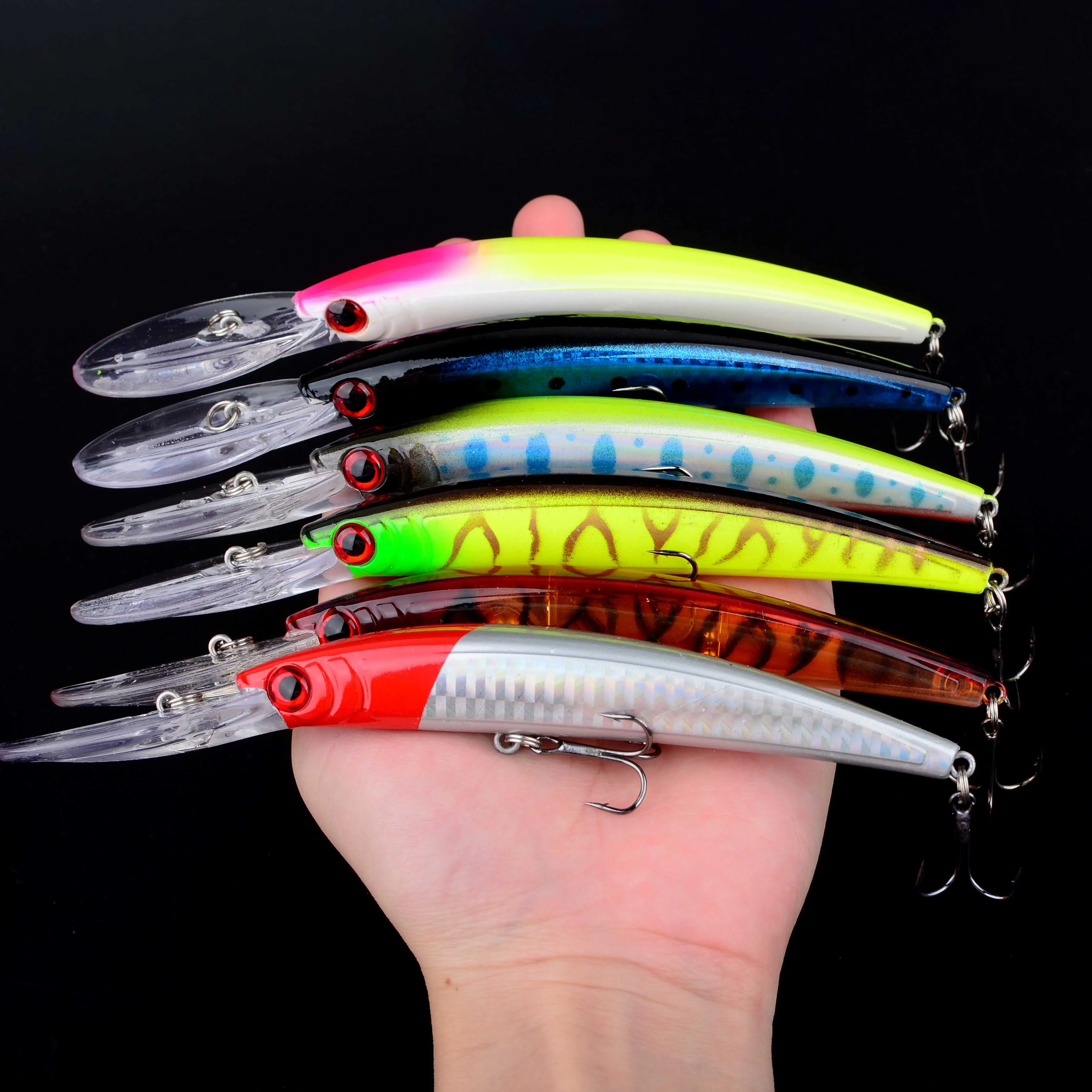1PC Minnow Fishing Lure Laser Hard Artificial Bait 3D Eyes Fishing Wobblers Pike Carp Bait Crankbaits Fishing Tackle