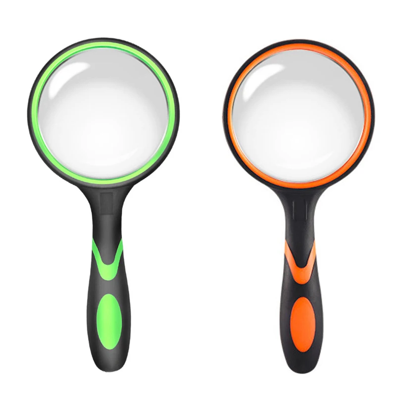 6X 7X 8X 10X Magnifying Glass Handheld Magnifier 50/65/75/100mm Lens diameter for for Antique Viewing/Reading/Jewelry identify