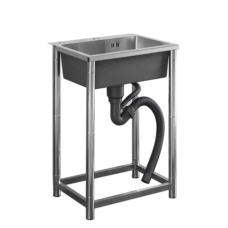 Stainless steel sink large single slot handmade basin thickened