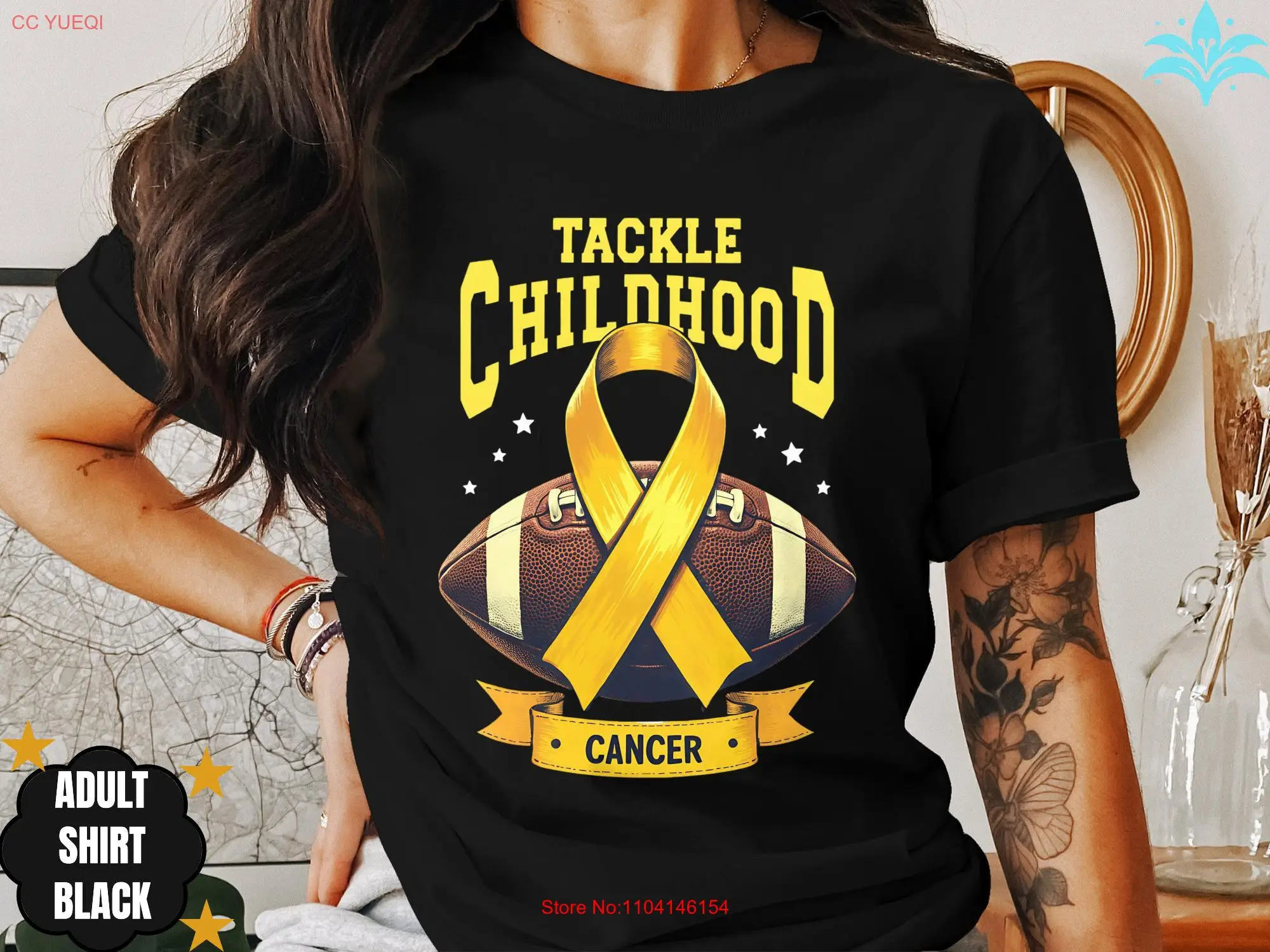 Childhood Cancer Awareness Pediatric T Shirt Kid Support Gold in September Tackle long or short sleeves