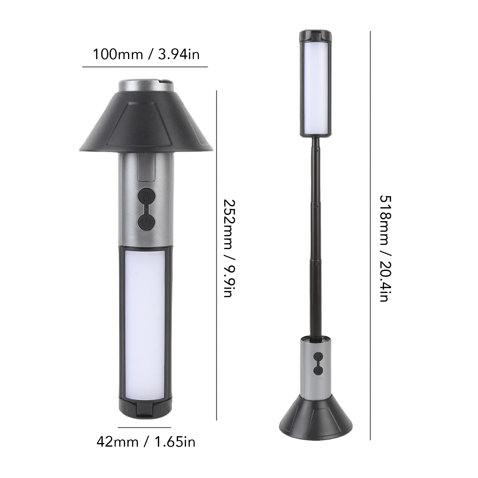 مصباح خيمة التخييم تلسكوبي ضوء التخييم متعدد الوظائف نوع C شحن قابلة للشحن المحمولة خيمة التخييم مصباح للخارجية