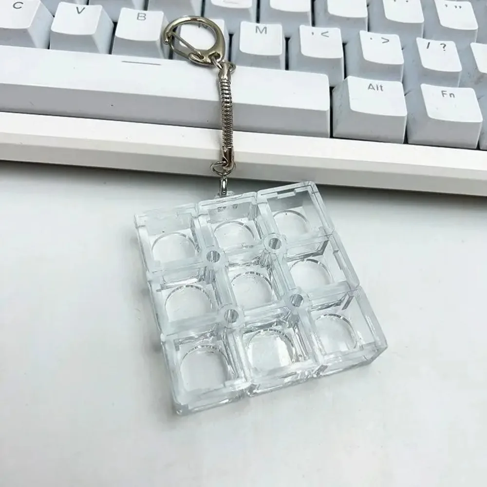 Plastic DIY Keyboards Keychain DIY Transparent Mechanical Keyboards Switch Tester Fidget Keycap Button Fidget Toy