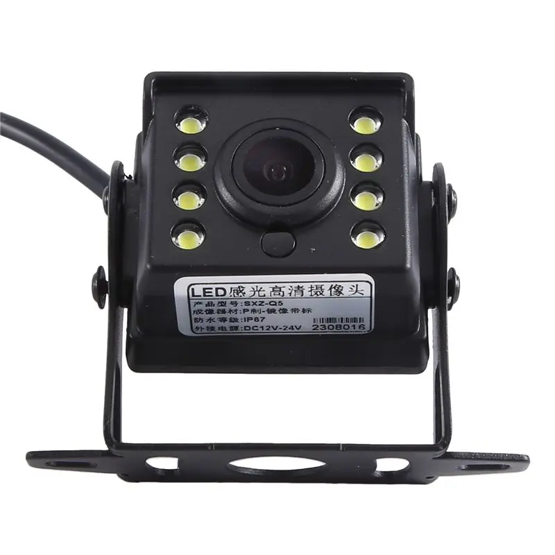 24 فولت عكس الكاميرا عكس صورة الكاميرا الخلفية HD LED للرؤية الليلية مقاوم للماء العالمي دائم سهلة الاستخدام Black-A74F #4