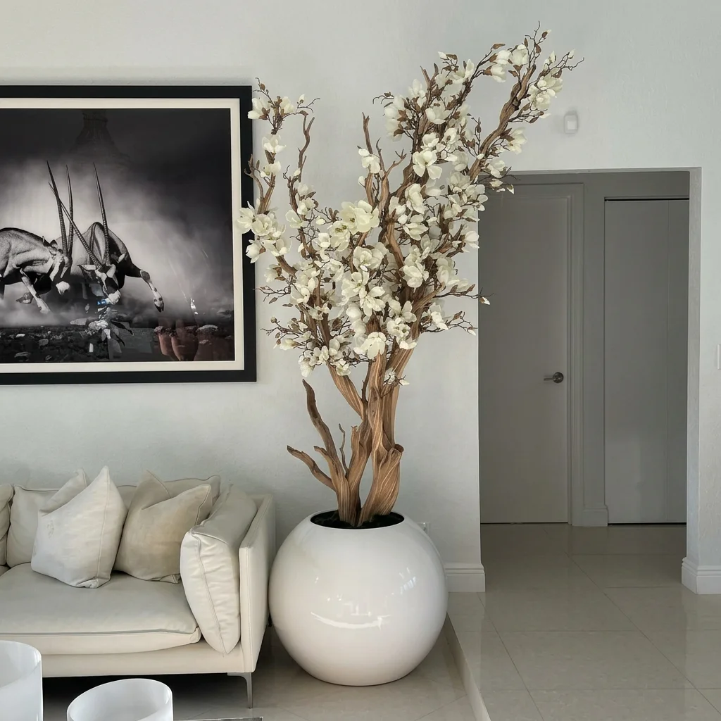 Latest Hot Sale Made Pink White Artificial Cherry Blossom Tree for Home Indoor Decor