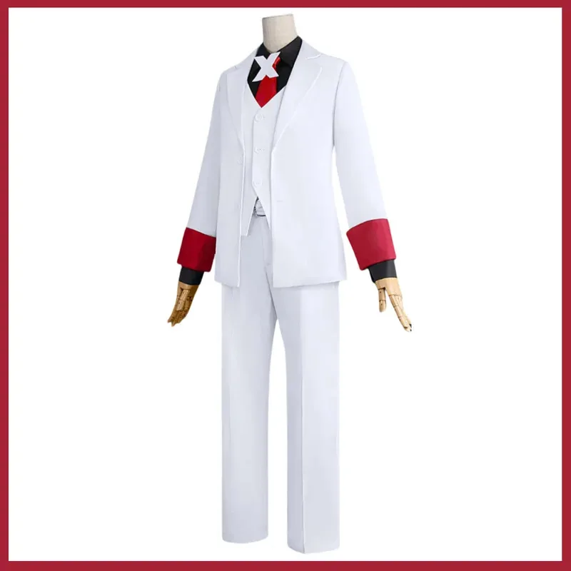 2025 novo anime para ser herói x cosplay traje peruca branco terno casaco uniforme camisa colete completo adulto homem carnaval halloween conjunto 5ft 5ft