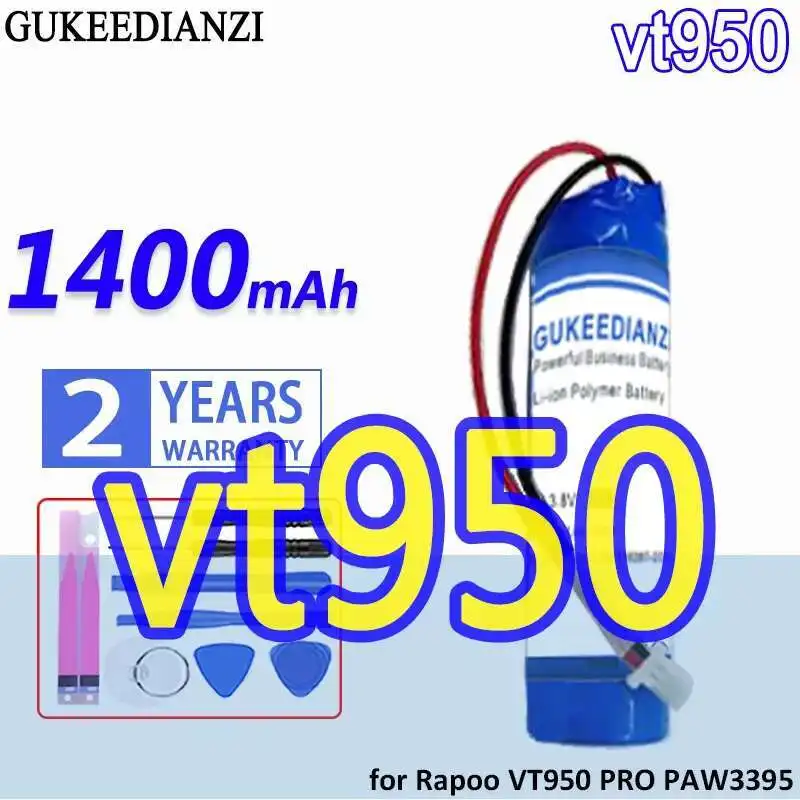 Для Rapoo VT950PRO VT950 Pro PAW3395 26000 точек на дюйм RGB игровая мышь 1400 мАч надежный источник питания аккумулятор Для Rapoo VT950PRO VT950 Pro PAW3395 26000 точек на дюйм RGB игровая мышь 1400 мАч надежный источник питания аккумулятор