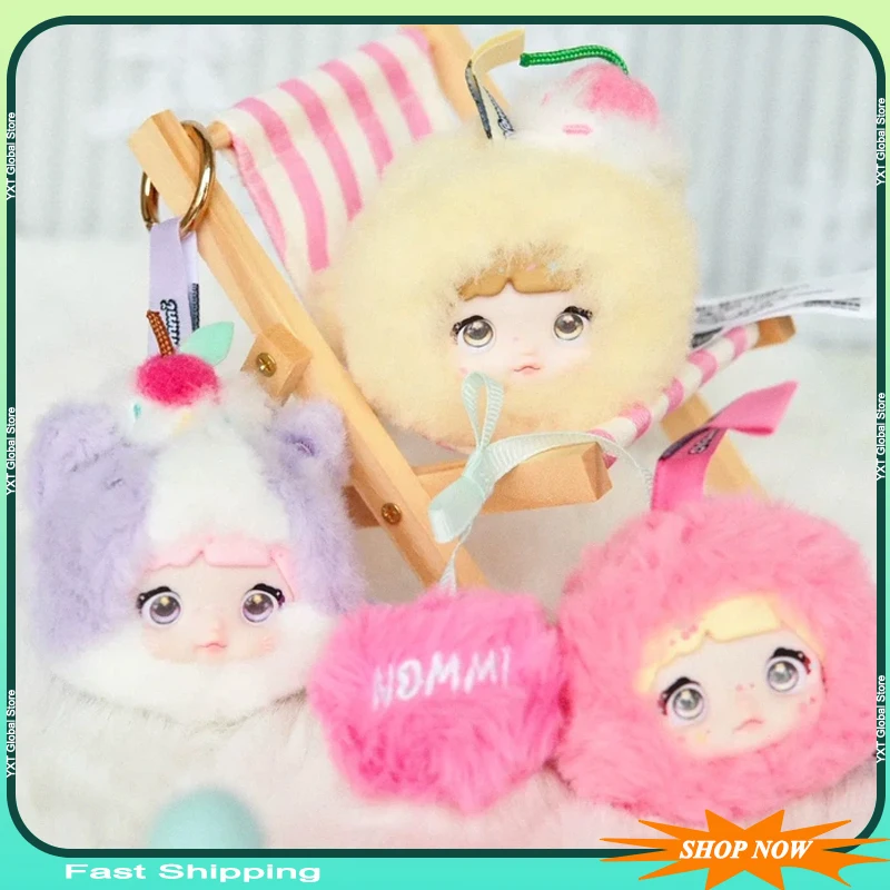 

New Nommi Sweetness 100% Series Blind Box Cute Bag Pendant Rabbit Vinyl Plush Mystery Box Surprise Cherry Decor Girl Gift Toy