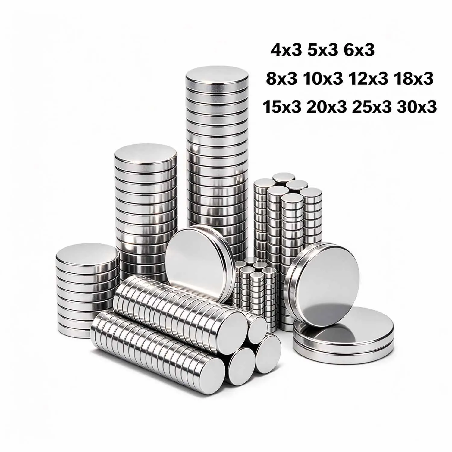 Super Strong Neodymium Magnets 3x3 5x3 6x3 8x3 10x3 12x3 15x3 18x3 25x3 30x3mm Powerful Disc Magnetfor Fridge Building Craft DIY