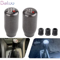 New Universal 5/6 Speed Racing Car Carbon Fiber Gear Shift Knob Aluminum Gearstick Balls Gear Stick Shifter Lever Handle SFN125