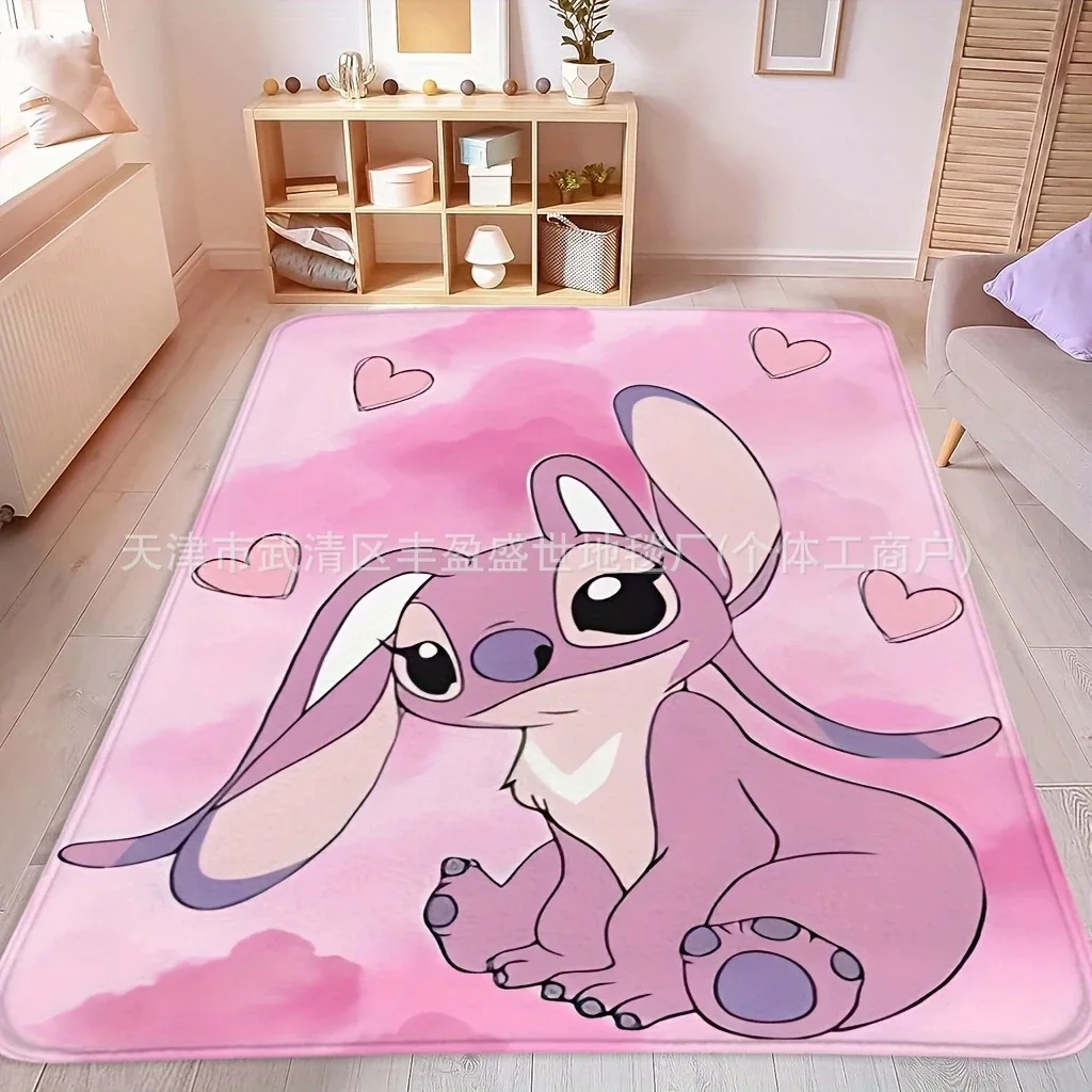 

Cartoon Stitch carpet mat, cute and suitable for living rooms, bedrooms, sofas, door mats, decoration, anti-slip mat, gift.