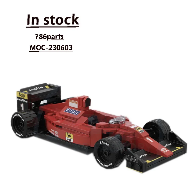 MOC-230603 Nieuwe Formule F1-90 Racewagen Bouwstenen Model 186 Onderdelen MOC Creatieve Jongens Kinderen Verjaardag Bouwstenen Speelgoed gift