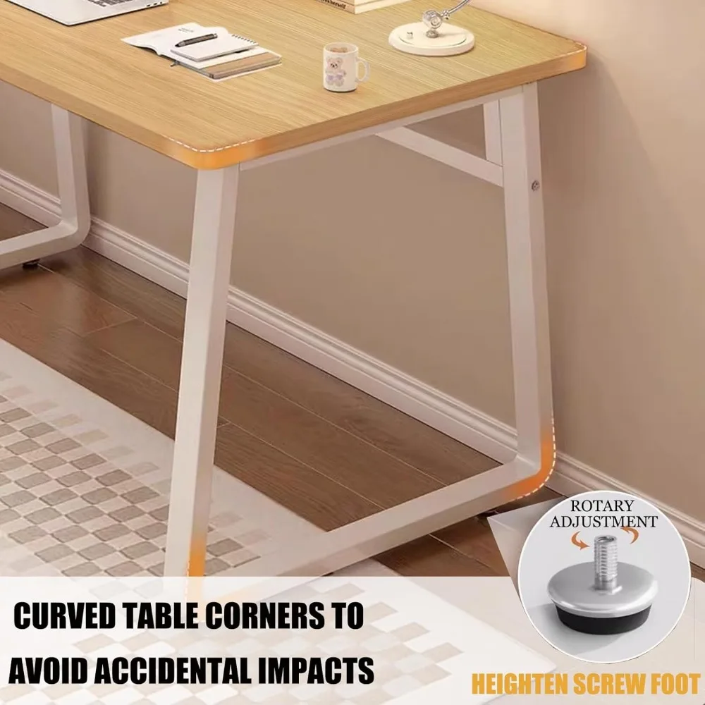 Modern Desk  Computer Table Simple Style Office Writing Desk Industrial Office Table, Sturdy PC Laptop Table for Home Office