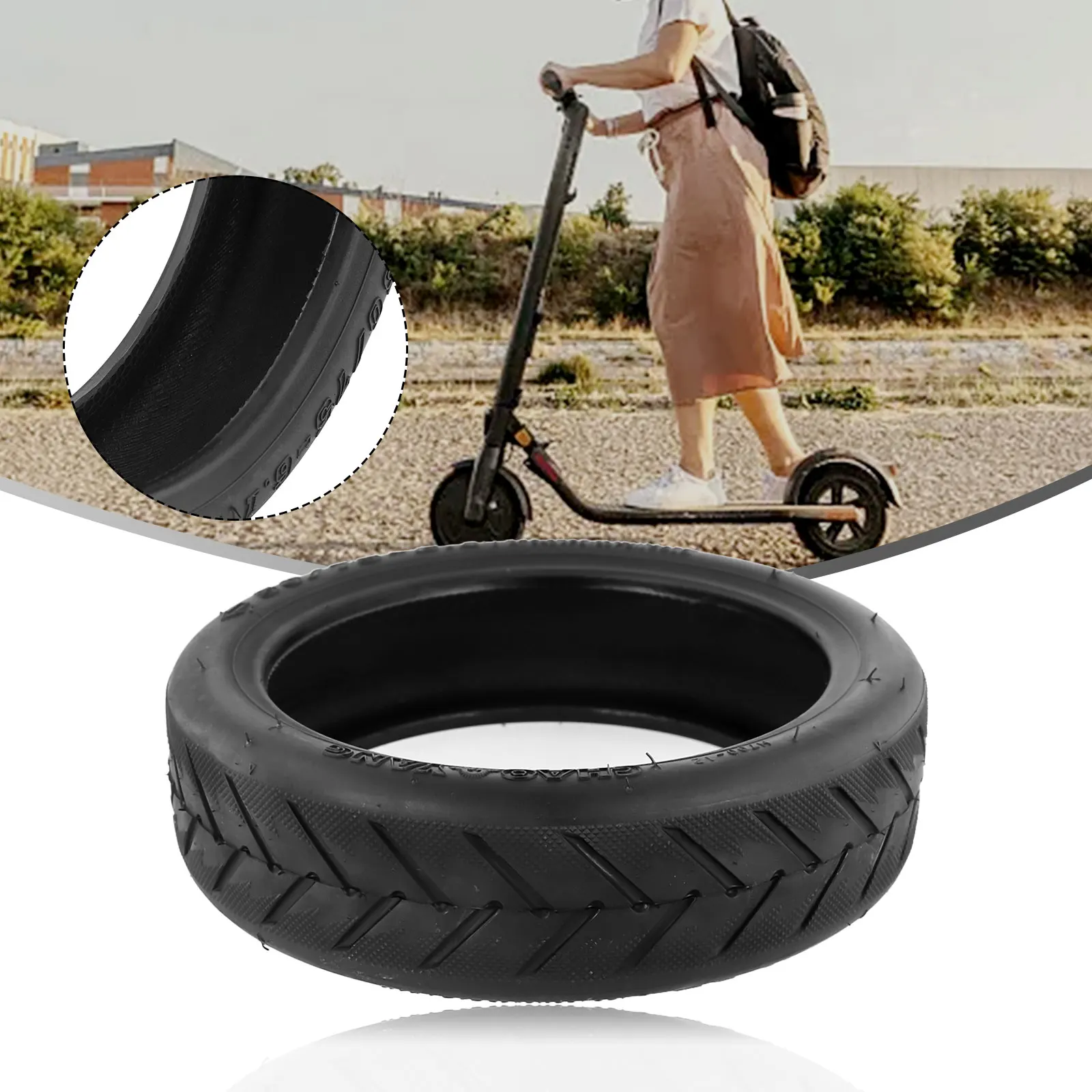 8.5 بوصة 8 1/2X2L أنبوب + الإطارات 50/75-6.1 الإطارات ل سكوتر كهربائي استبدال الإطارات المطاطية مقاومة للاهتراء الإطارات سكوتر أجزاء #1