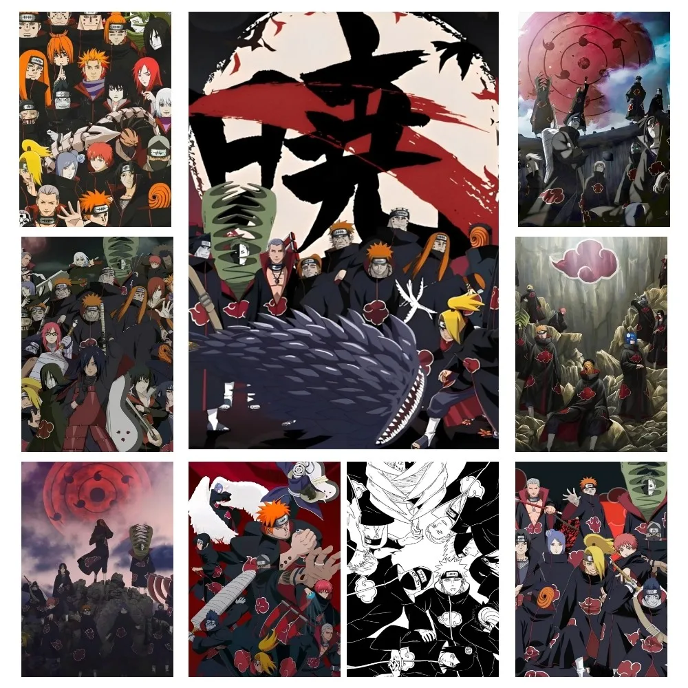 

1pc NARUTO Akatsuki Poster Wall Art Home Decor Room Decor Digital Painting Living Room Restaurant Kitchen Art