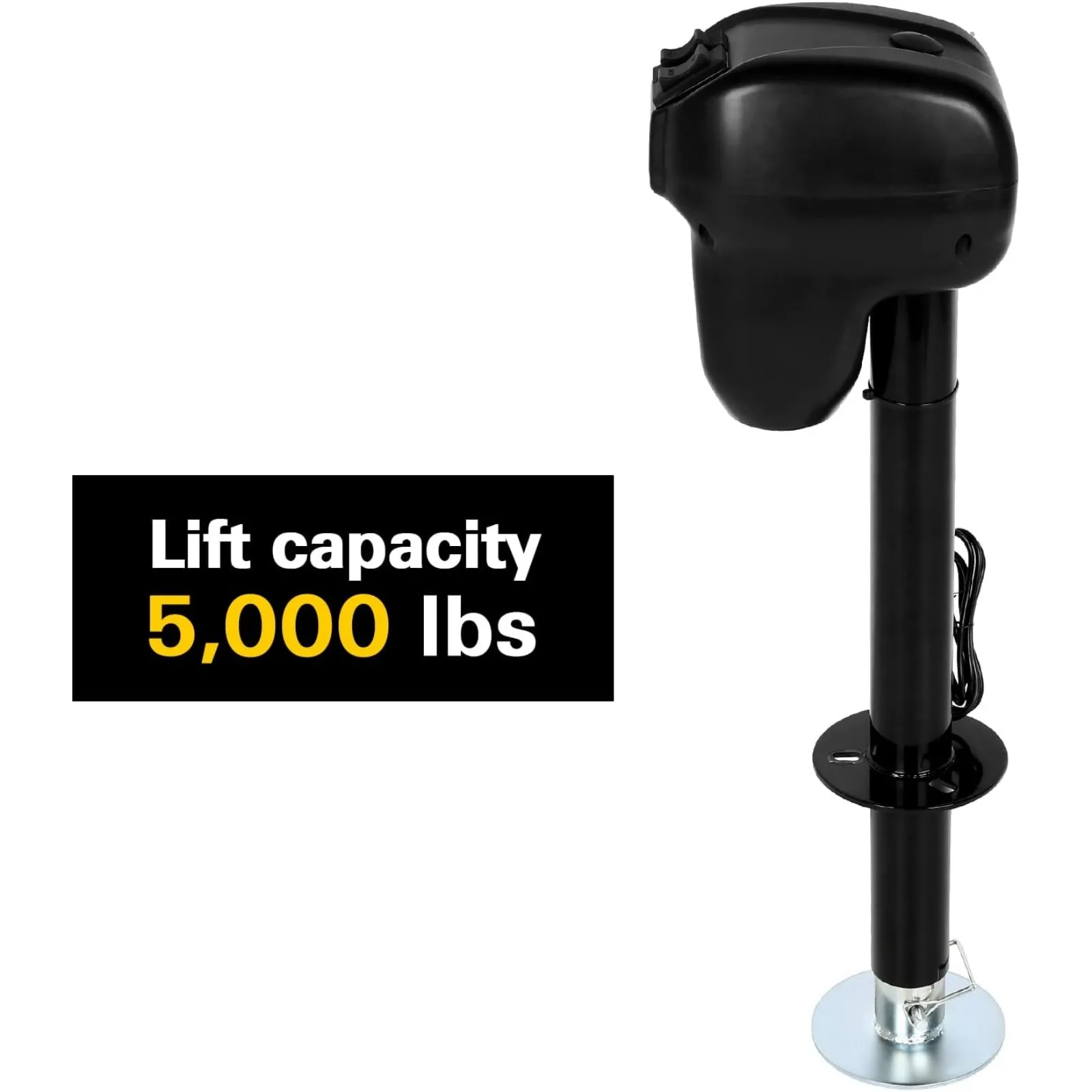 US 5000 Lb Power Tongue Jack, Heavy Duty Electric Trailer Jack with 600D Polyester Protective Cover, 29-1/2