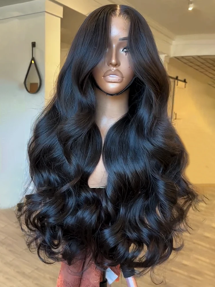 Body Wave 13x6 HD Transparent Lace Frontal Wigs Preplucked 30 40 Inch Black 13x4 Lace Front Human Hair Wig Glueless 5x5 Closure