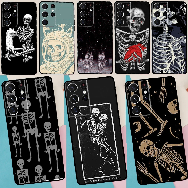 Trippy Skeleton Case For Samsung Galaxy S26 Ultra S25 S24 S23 S22 S21 S10 Plus S20 FE S25 Ultra Cover Coque