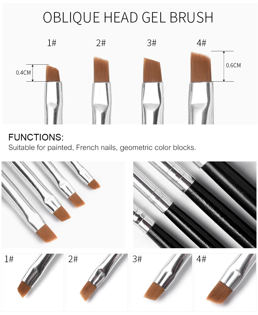 

20Pcs Nail Brush KADS Gel Painting 4 Sizes Available Nail Brushes High Quality Professional Manicure Brush Tools