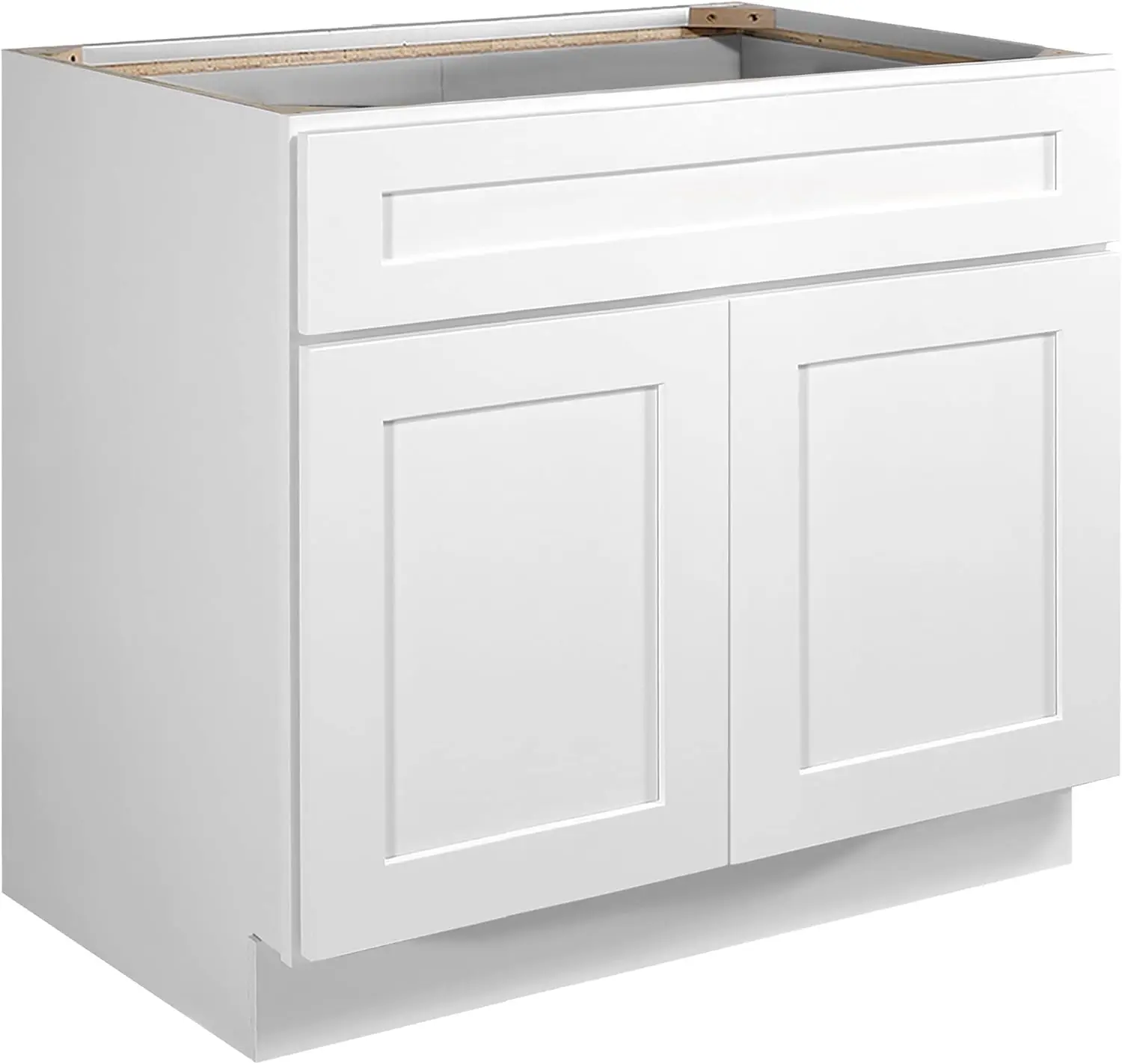 561498 Brookings Unassembled Shaker Sink Base Kitchen Cabinet Sb36 36X34.5X24, White