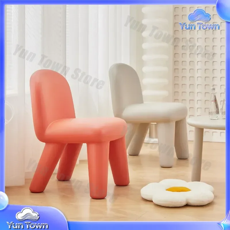 Nordic Plastic Back Chair for Small Apartment Dining Table and Chair Set for Kids Kindergarten Children Modern Home Office