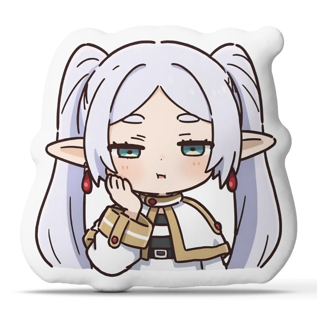 Frierens Cute Anime Funny Pillow Cushion Irregular Stuffed Throw Pillow Home Decor Gift Sofa Bed