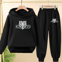 Children's 3-12Yrs Tiger print Pullover Hoodie Boys Girls Toddler Sweatshirt+Trousers Casual Fashion Charming Sports Jogging Set